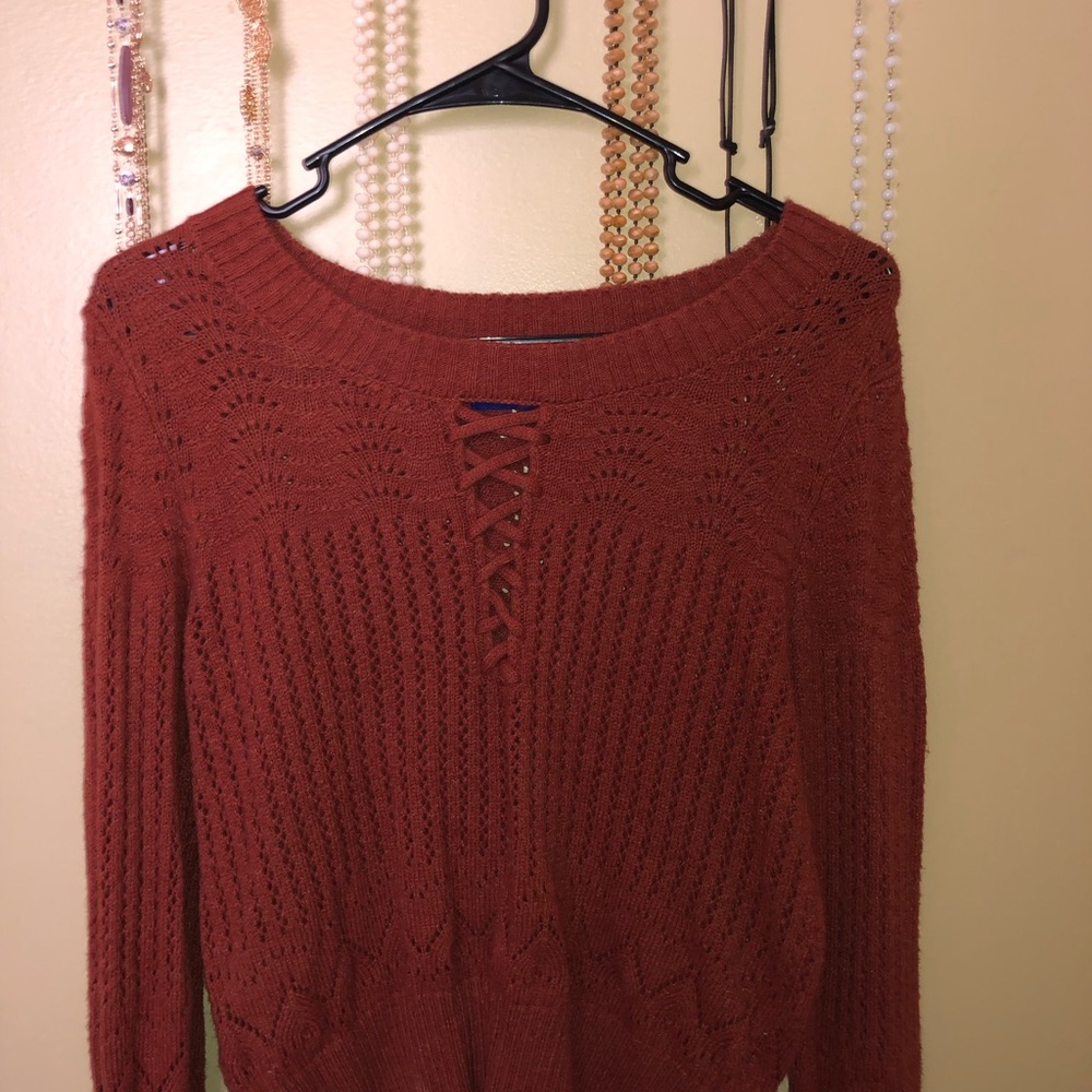 Burnt orange sweater!